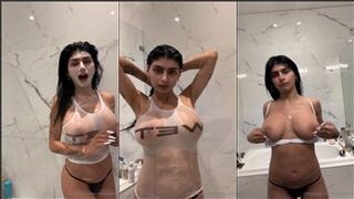 Mia Khalifa Nude XXX Leaked Bath Boobs Tease Clip